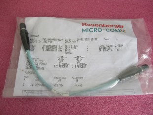 Rosenberger进口 DC-18GHz 30cm SMA公 射频超低损耗半柔测试电缆