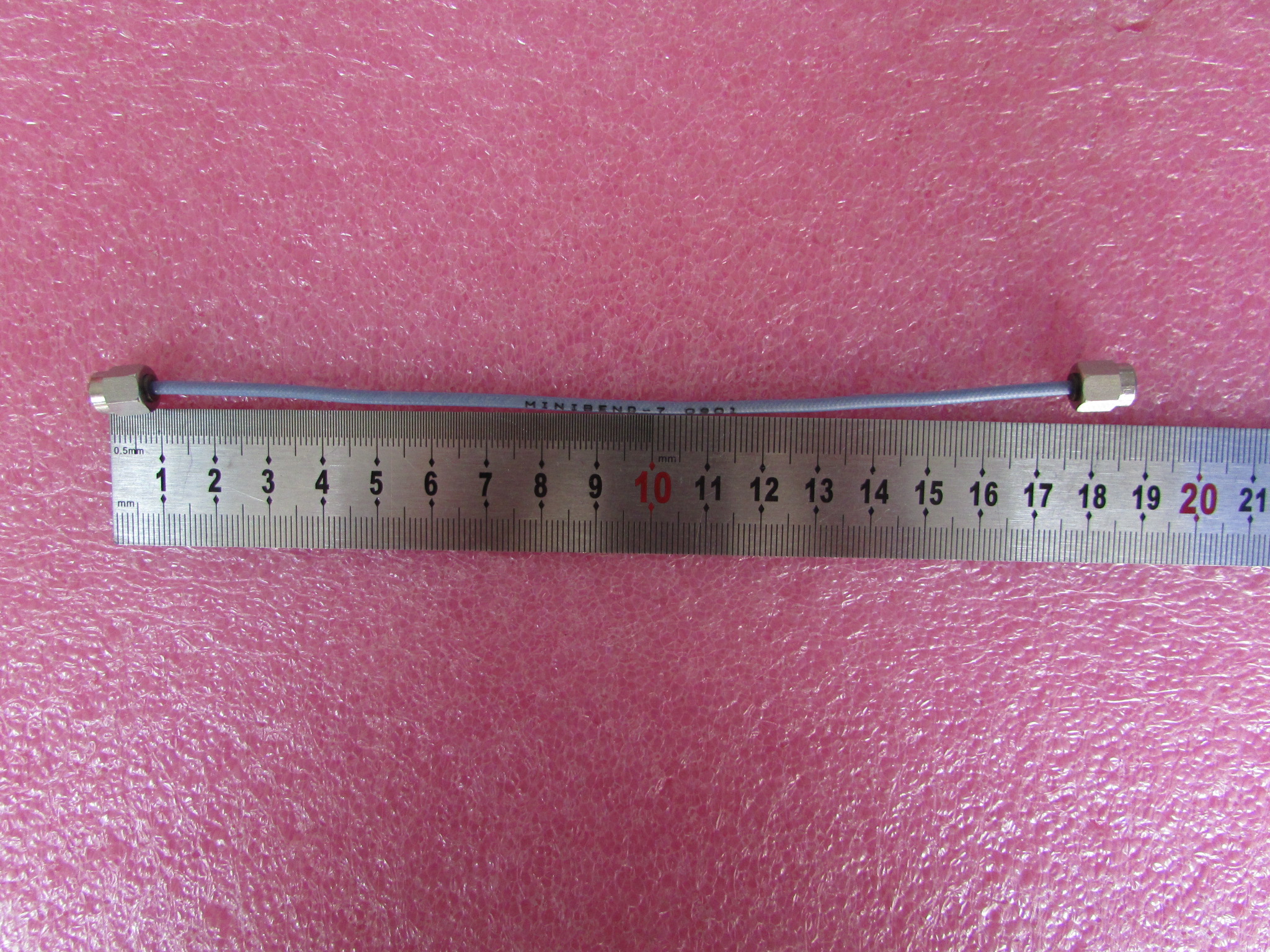 进口Minibend-7 DC-24GHz SMA公19cm射频微波同轴电缆跳线