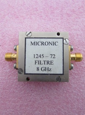 MICRONIC 1245-72 6.5-10.2GHz SMA 射频微波 同轴带通滤波器