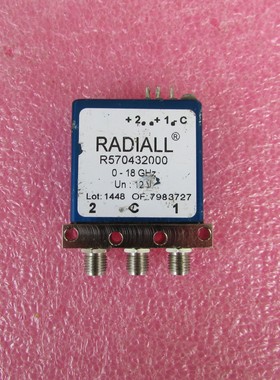 Radiall进口R570432000 SPDT DC-18GHz12V单刀双掷射频同轴开关