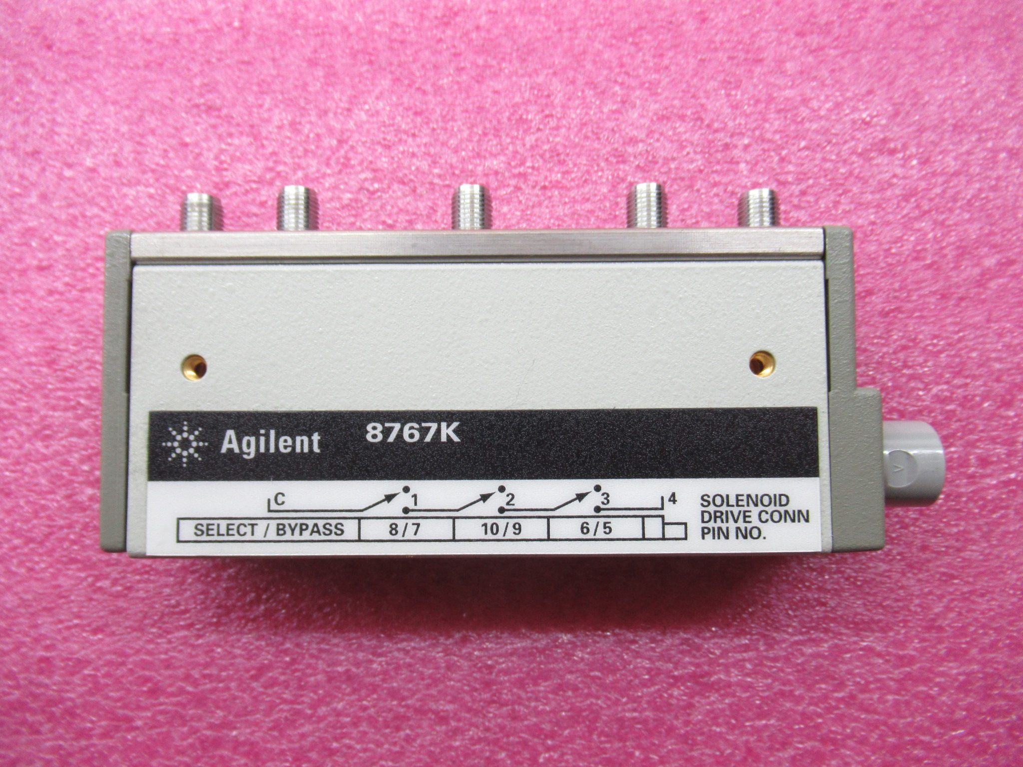 hp/agilent 8767k dc-26.5 ghz 24v 射频微波 单刀四掷 同轴开关