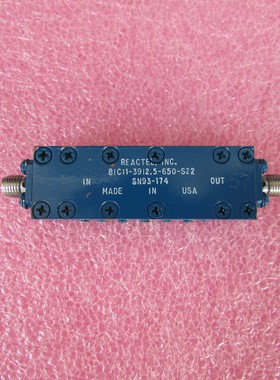 REACTEL 81C11-3912.5-650-S22 3.56-4.26GHz射频同轴带通滤波器