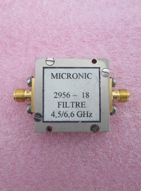 MICRONIC 2956-18 4.5-6.6GHz SMA 射频微波 同轴带通滤波器