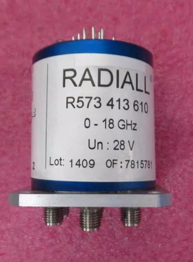 Radiall进口 R573413610 DC-18GHz 28V SMA母 SP6T 射频同轴开关