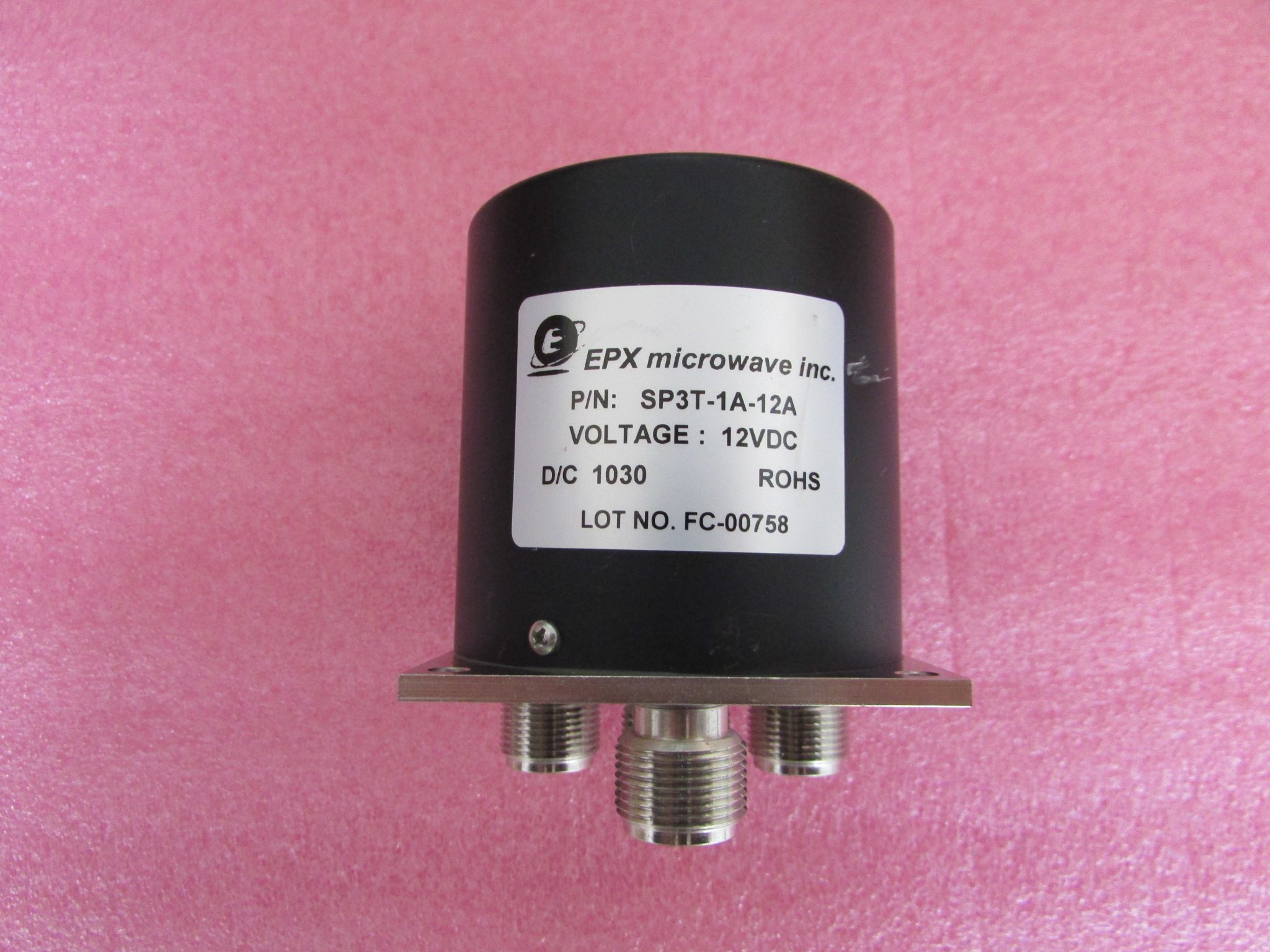EPX 进口 SP3T-1A-12A DC-12GHz 12V 800W N头 射频微波SP3T开关