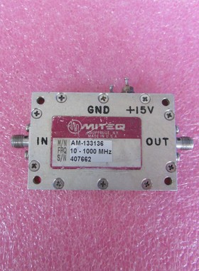 MITEQ进口AM-133136 36dB 10-1000MHz SMA射频低噪声宽带放大器
