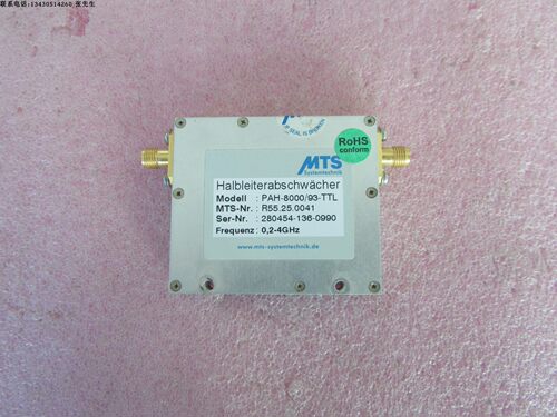 MTS进口 PAH-8000/93-TTL 0.2-4GHz,93dB,1dB步进射频数控衰减器