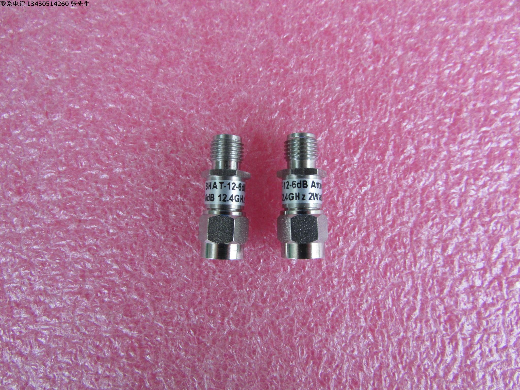 SHAT-12.4-6  DC-12.4GHz 6dB 2W 驻波：1.12 SMA 射频固定衰减器   型号：SWAT-12.4-6 有大量库存现货，数量多，价格可以再议。 有测试图片 有实物照片