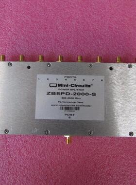 ZB8PD-2000  800-2000MHz SMA接头 一分八射频微波同轴功分器
