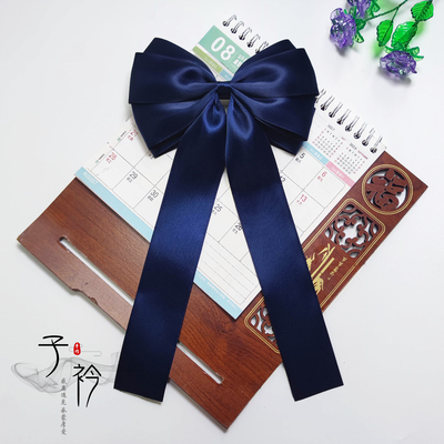 大蝴蝶结飘带顶夹马尾夹学院风