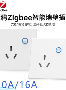 ZigBee墙壁插座86型入墙式10A/16A智能插座支持zigbee2mqtt