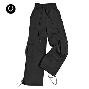 青青之舞 2025秋冬新款儿童工装裤女大童休闲宽松舞蹈长裤加绒