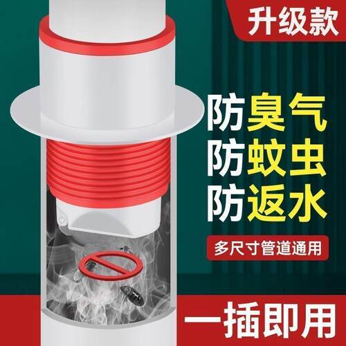 【3个】厨房卫生间菜盆脸盆下水管防反味防臭密封塞50/75管通用