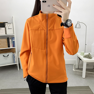 加绒软壳衣男女款防泼水防风保暖秋冬行政夹克通勤都市轻户外外套