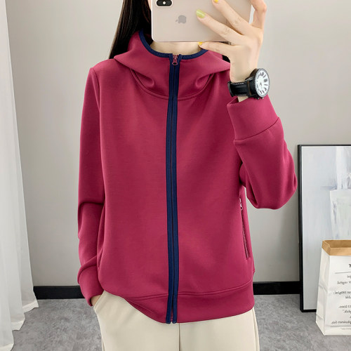 休闲运动女连帽时尚卫衣春秋宽松