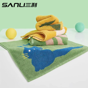 三利小毛巾纯棉100全棉儿童专用洗脸方巾擦汗帕子正方形小号手巾