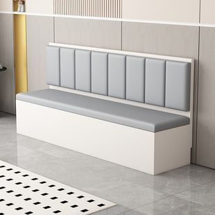 实木卡座沙发靠墙奶茶店沙发凳餐厅卡座餐桌家用商用软包卡座定制