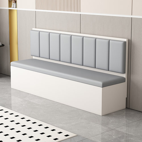 实木卡座沙发靠墙奶茶店沙发凳餐厅卡座餐桌家用商用软包卡座定制