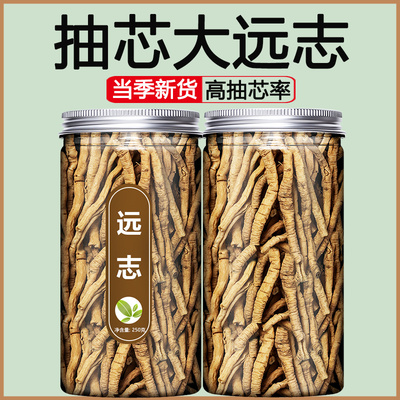 野生远志中药材饮片500g益智仁伸筋草石菖蒲抽芯蜜远志肉泡茶筒粉