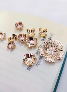 diy纯铜手工古风发簪五瓣花新品