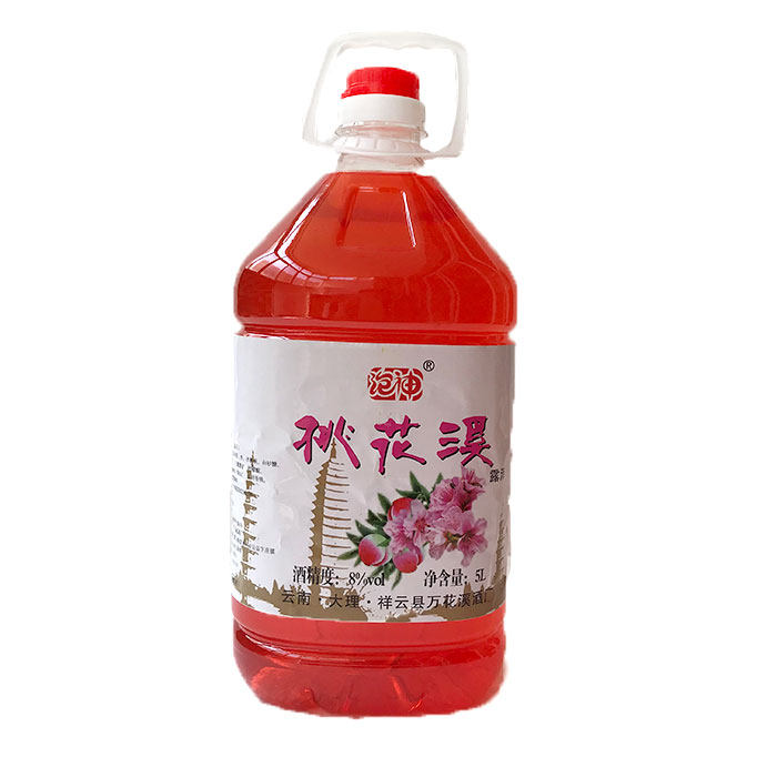 泡神桃花溪酒露酒5l桶装 8度 大理泡神酒玫瑰桂花杨梅青梅雕梅酒