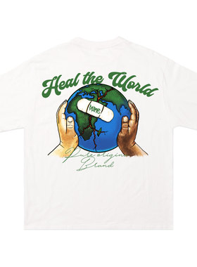 PURE 治愈世界MJ致敬地球环保街舞短袖青春流行爆款高级感潮流