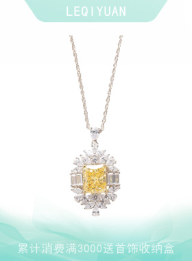 轻奢项链leqiyuan925银女锆石