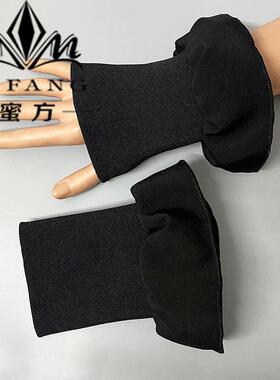 通用防风寒羽绒服弹力袖口脚口防脏罗纹保暖棉服袖套加长接边松紧