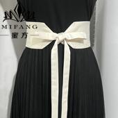 双面缎宽腰带系结气质复古中式 饰连衣裙汉服束腰通用百搭 腰封装