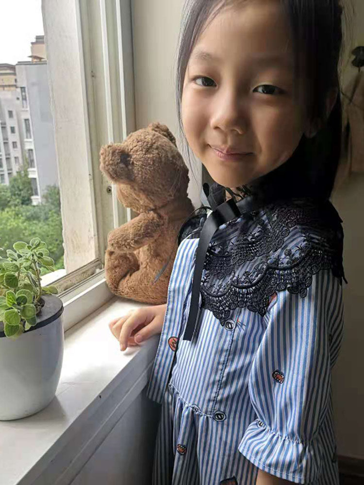 FALSE COLLAR PRE-FALL DOUBLE LACE TRIM THIN SHAWL NECK PROTECTOR RUFFLE SMALL STAND COLLAR VERSATILE SWEATER FOREIGN COLLAR