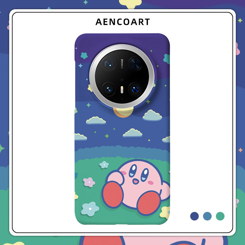 卡通适用华为MATE60PRO磨砂硬壳MATE50PRO手机壳MATE40半包肤感保护套MATE70PRO+趣味可爱新款情侣创意夜空
