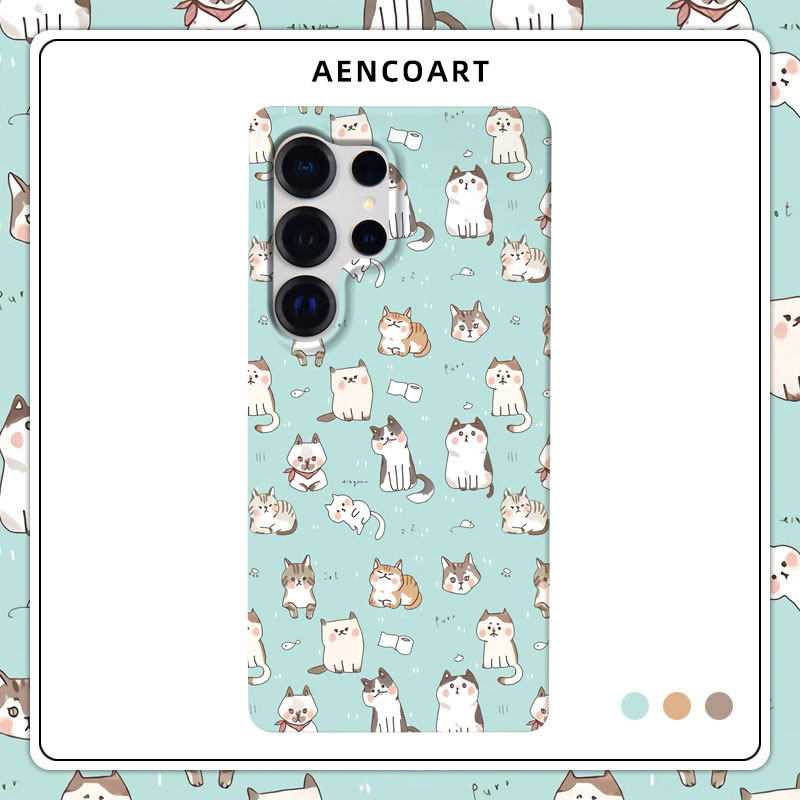 日韩卡通猫咪适用三星S25Ultra手机壳S24Ultra半包磨砂硬壳S24保护套S25+全包肤感plus可爱萌创意女款小清新,3C数码配件,手机保护套/壳,淘宝优惠券,粉丝福利购,淘宝优惠卷