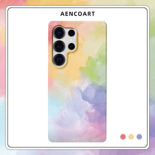 「日落」适用三星GalaxyS26Ultra手机壳S25u半包磨砂硬壳S24 保护套plus全包肤感简约水彩创意小清新女日韩