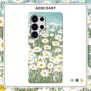 「花田」花卉适用三星GalaxyS26Ultra手机壳S25u半包磨砂硬壳S24 保护套plus全包肤感白色花朵日韩ins小清新