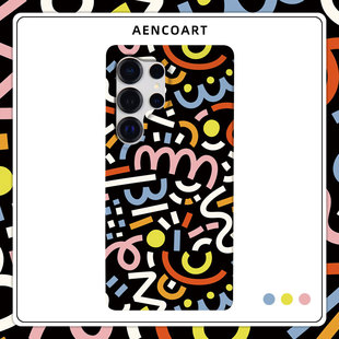 「涂鸦乐园」适用三星GalaxyS26Ultra手机壳S25u半包磨砂硬壳S24 保护套plus全包肤感小众日韩ins风简约个性