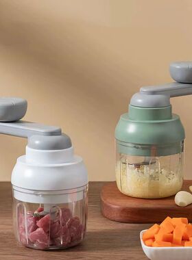 Manual Meat Mincer Garlic Chopper Rotate Garlic Press Crushe