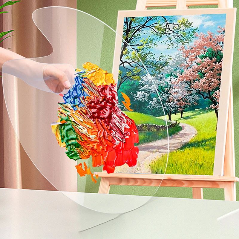1Pcs Transparent Palette Acrylic Palette Fine Arts Oil Paint