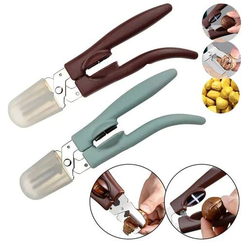 Portable Chestnut Shell Opener & Cross Peeler 2 in 1 Stainle