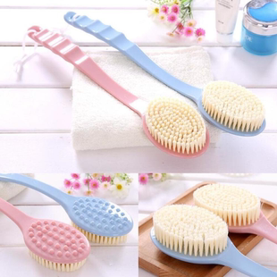 Soft Body Scrubber Shower Exfoliating Scrubs Long Handle Bat