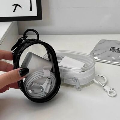 Transparent Travel Cable Organizer Bag Portable Charger Case
