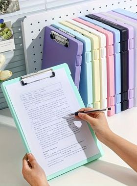 1pc A4 writing board file box, 2-in-1 A4 document and photo