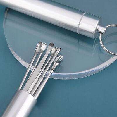 Stainless Steel Ear Spoon Earwax Picking Tool Integrated Peo