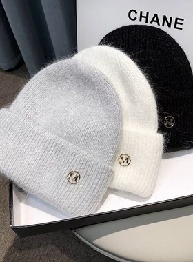 Knitted hats for children with winter velvet thickening