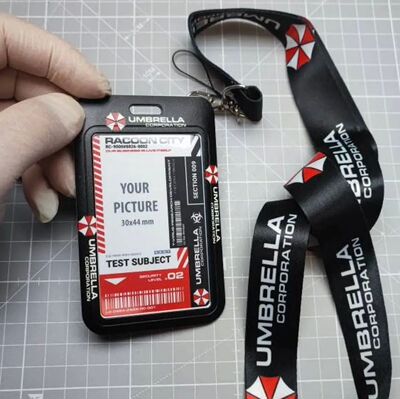 Double Sides Umbrella Lanyard & Card Holder By Umbrella Corp