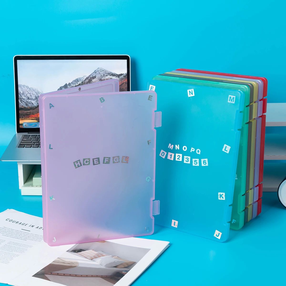 A4 File Storage Box Organizer Box Transparent Plastic Househ