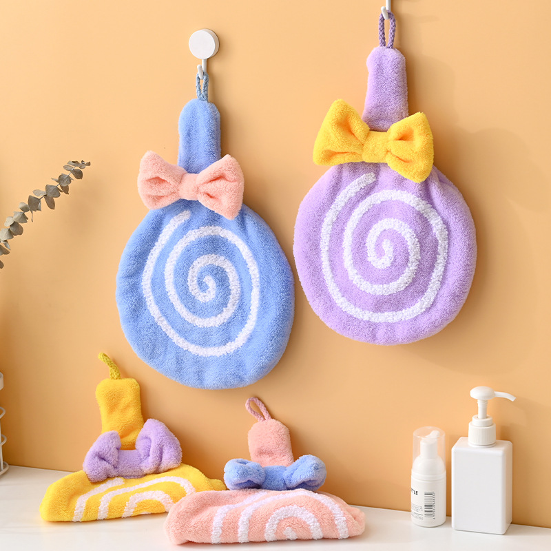 Hand towel can be hung cartoon children's cute handkerch