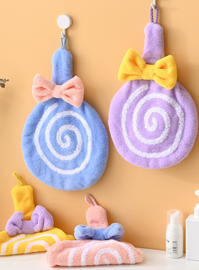 Hand towel can be hung cartoon children's cute handkerch
