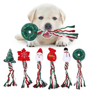 Christmas pet teething chew toys, cat and dog puppy chew tra