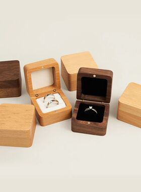 Blank Wood Jewelry Box Wedding Ring Box Earring Rings Jewelr