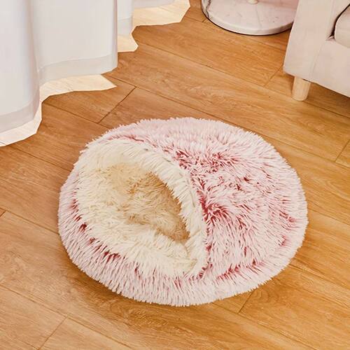 Warm Cozy Shell-Shaped Pet Bed for Cats & Dogs - Soft PP Fab